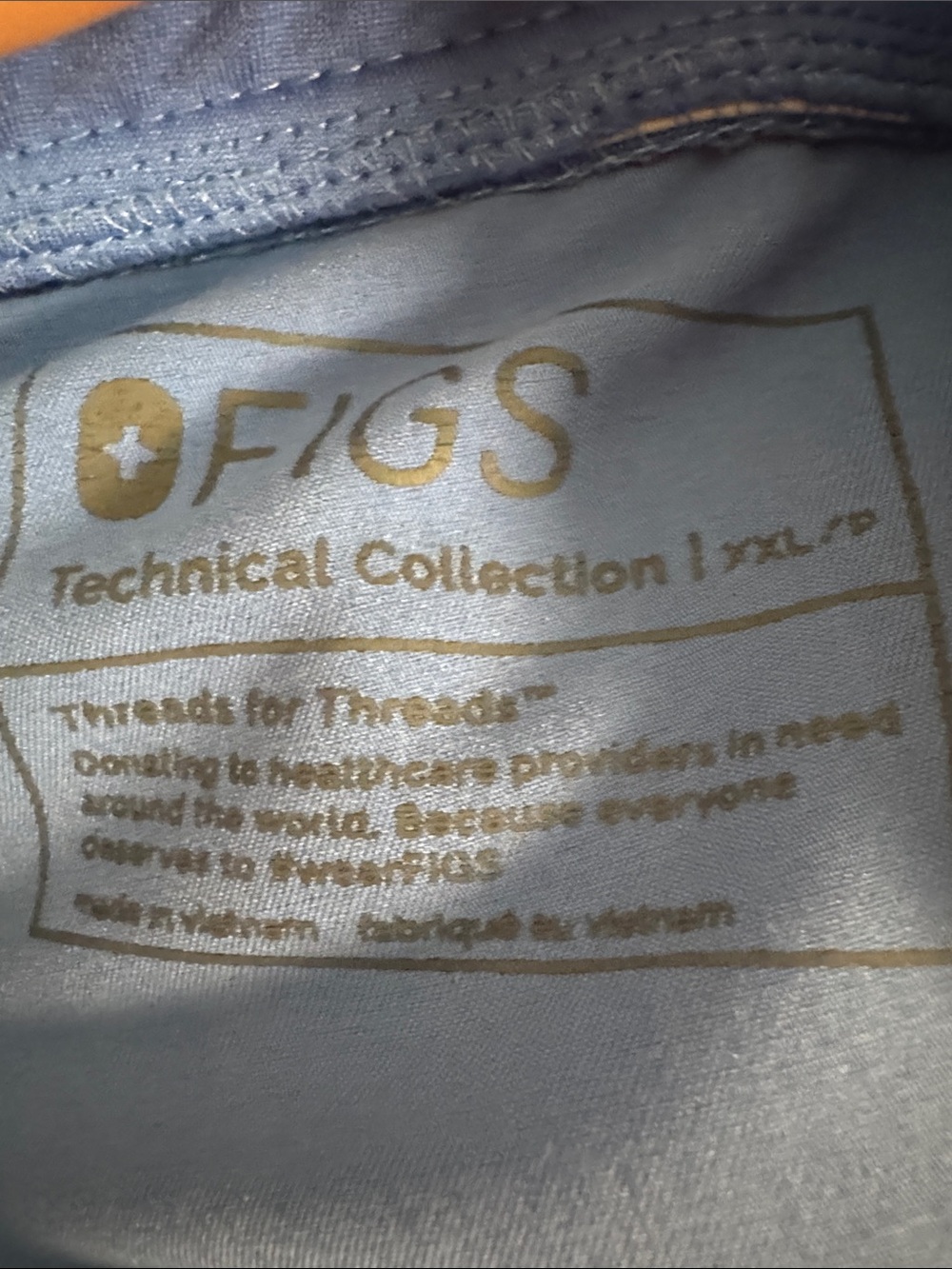 Figs Blue Medical Scrub Top and Pants - Picture 6 of 6